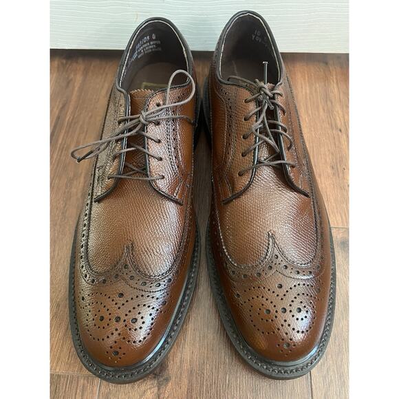 STUART MCGUIRE Ortho Vent Spring Step Leather Lace Wingtip Dress Shoes - Picture 8 of 13